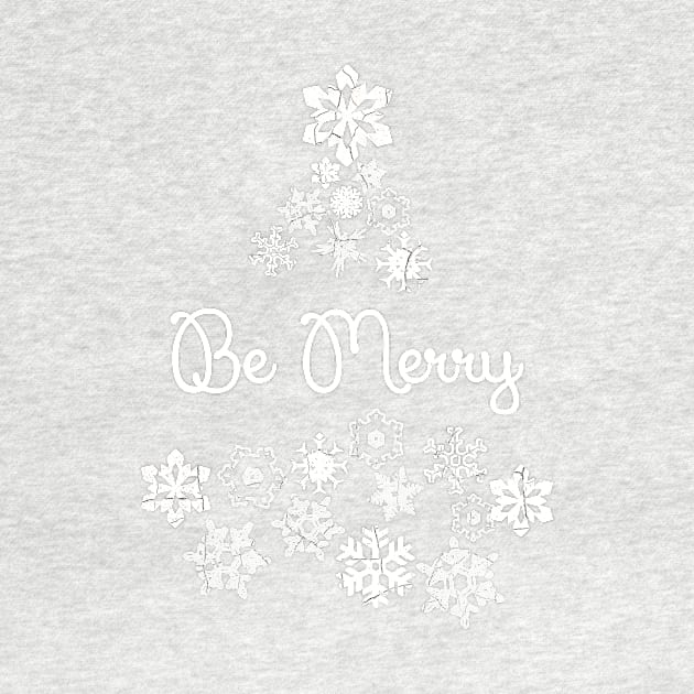 Be Merry Christmas Tree Design by blueavocado